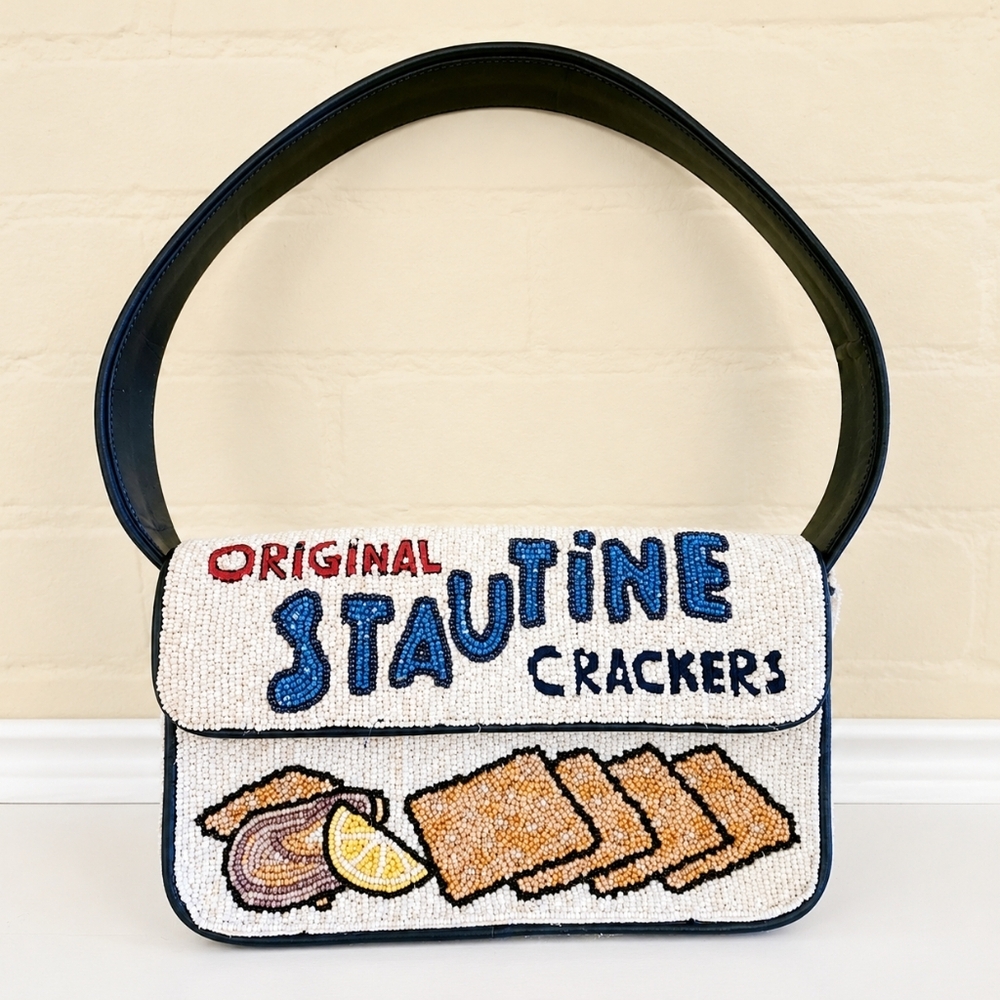 Staud Oyster Cracker Beaded Tommy Bag